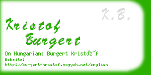 kristof burgert business card